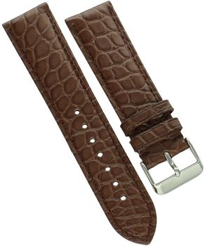 Pasek do zegarka 22 mm skóra aligatora brązowy premium Tekla brązowy aligator.jpg