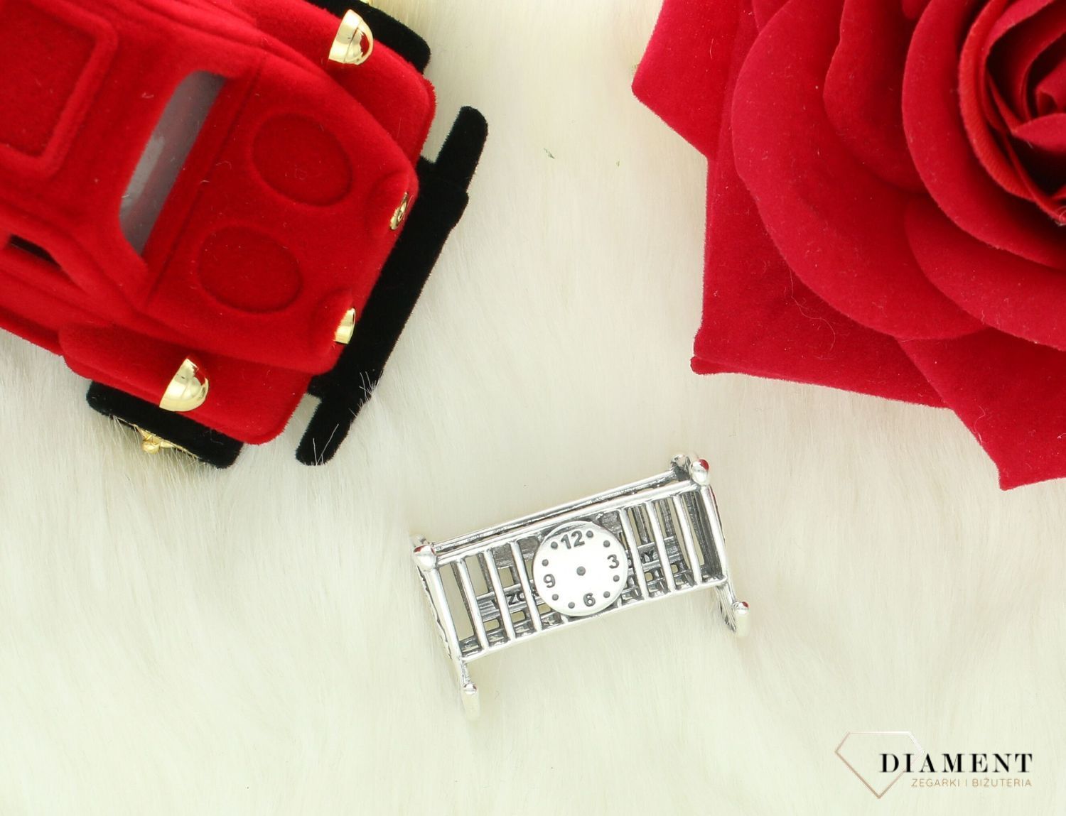 Srebrna kołyska na prezent 925 pamiątka na chrzest, narodziny DIA-KŁS-11359-925 (3).jpg