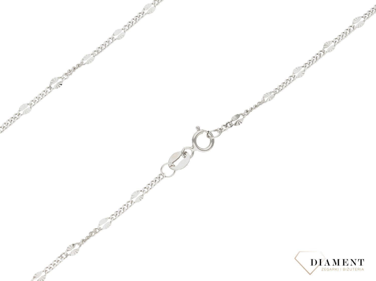 Złoty łańcuszek damski ozdobna pancerka próba 585.jpg