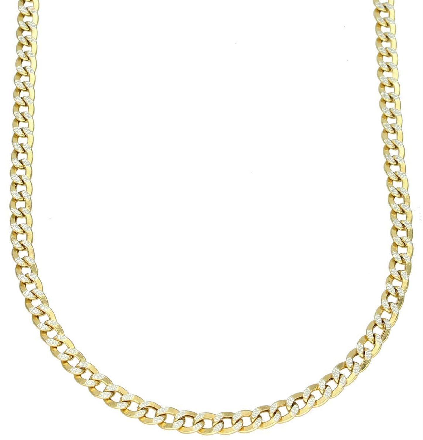 Pancerka pave 585 4mm z białym złotem DIA-LAN-10886-585  Klasyczny i uniwersalny łańcuszek o splocie pancerki pave, wykonany z żółtego złota oraz dodatkiem białego próby 585 1.jpg