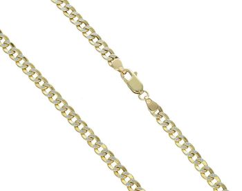 Pancerka pave 585 4mm z białym złotem DIA-LAN-10886-585  Klasyczny i uniwersalny łańcuszek o splocie pancerki pave, wykonany z żółtego złota oraz dodatkiem białego próby 585 3.jpg