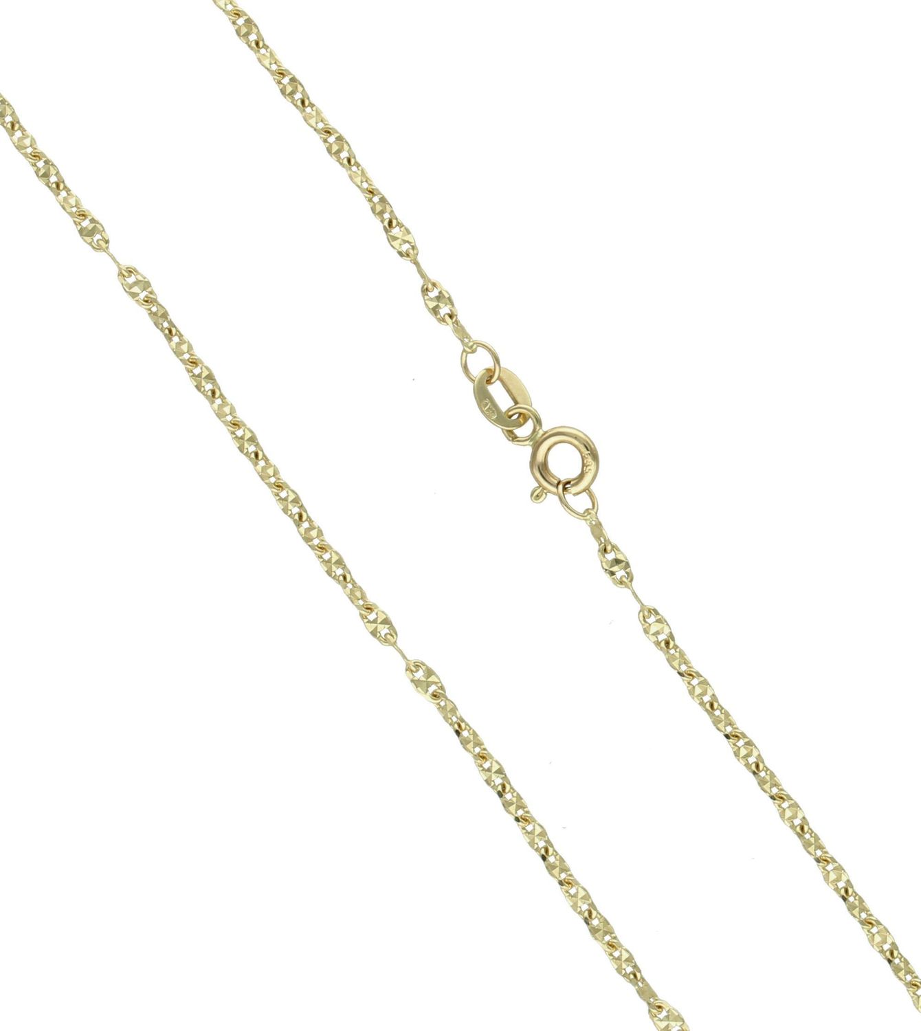 Złoty łańcuszek damski 585 o ozdobnym diamentowanym splocie DIA-LAN-11434-585 (1).jpg