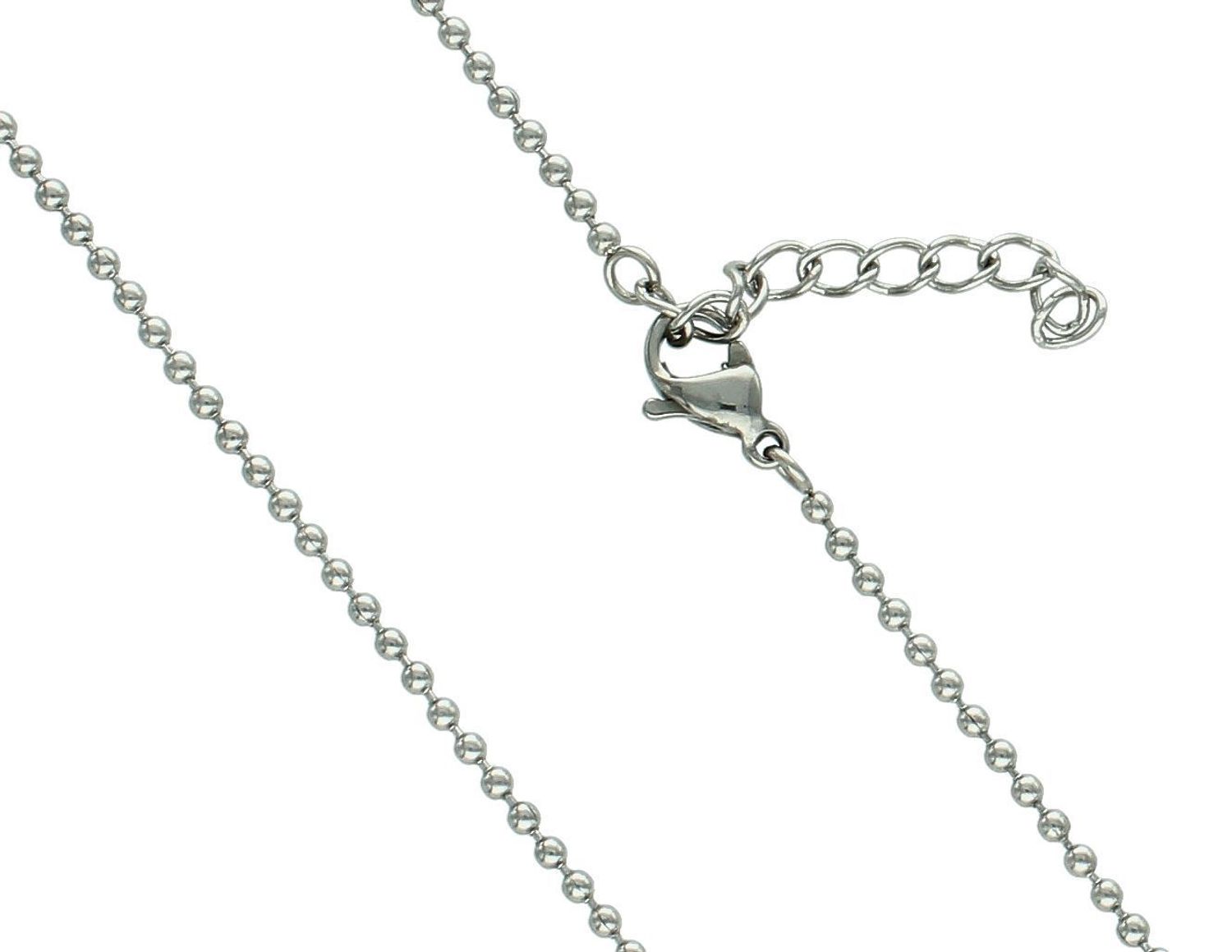 Stalowy łańcuszek w srebrnym kolorze kuleczki długość 90 cm DIA-LAN-11661-STAL. Łańcuszek kuleczki w srebrnym kolorze. Stalowy łańcuszek z kuleczek. Łańcuszek stalowy do nieśmiertelnika.1.jpg