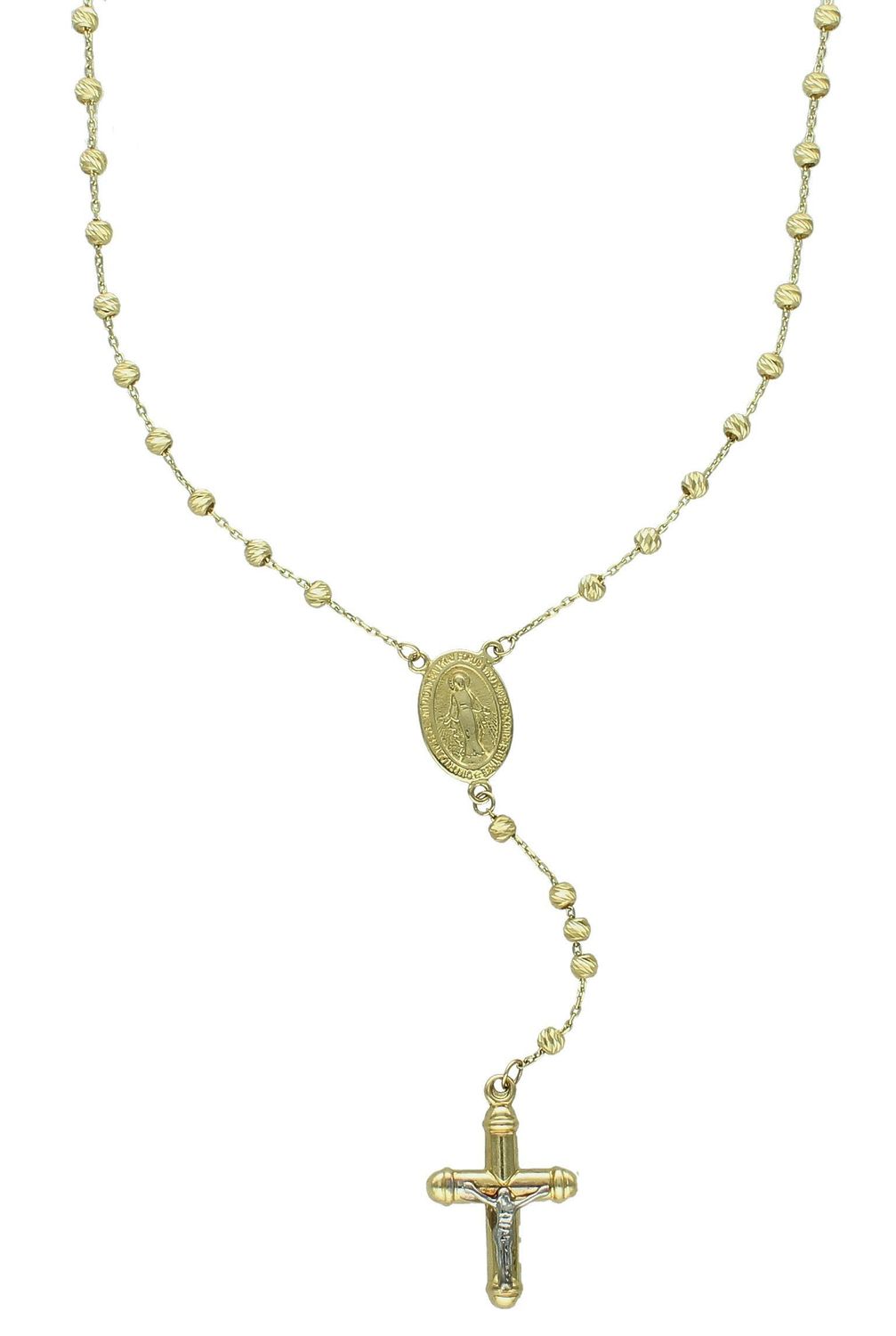 Złoty naszyjnik damski 585 różaniec DIA-LAN-12188-585 Złoty naszyjnik damski różaniec z próby 585. Prezentowany złoty naszyjnik damski to doskonała propozycja dla kobiet, 1.jpg