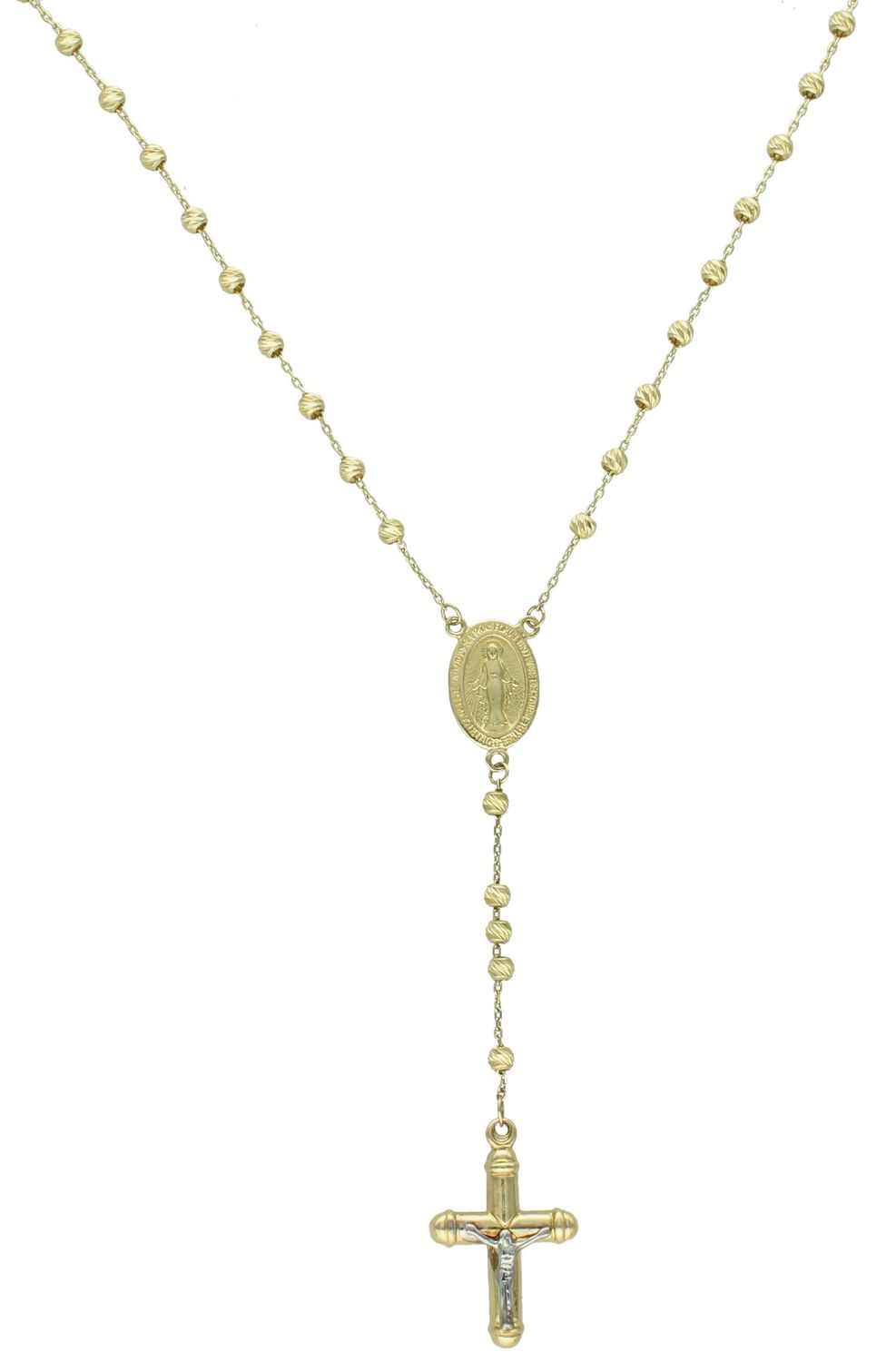 Złoty naszyjnik damski 585 różaniec DIA-LAN-12188-585 Złoty naszyjnik damski różaniec z próby 585. Prezentowany złoty naszyjnik damski to doskonała propozycja dla kobiet, 1.jpg