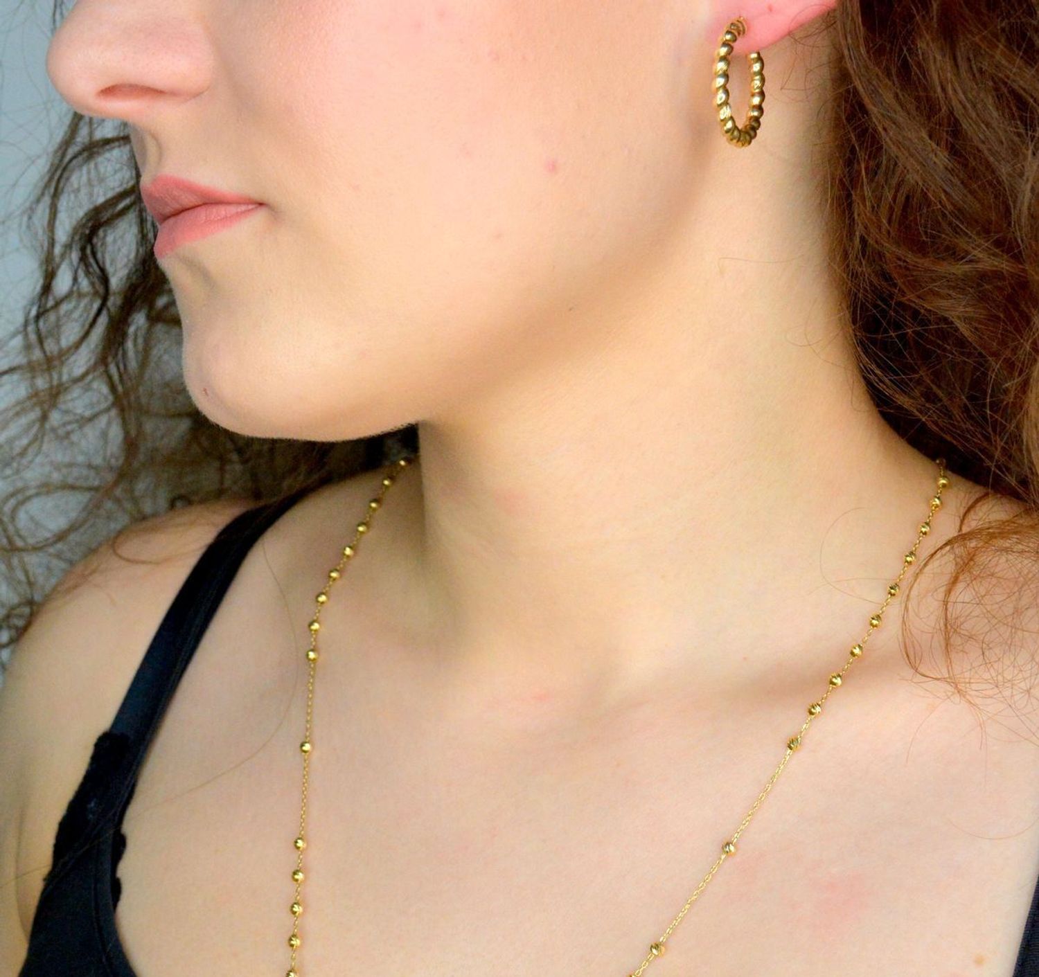 Złoty naszyjnik damski 585 różaniec DIA-LAN-12188-585 Złoty naszyjnik damski różaniec z próby 585. Prezentowany złoty naszyjnik damski to doskonała propozycja dla kobiet, 1.jpg