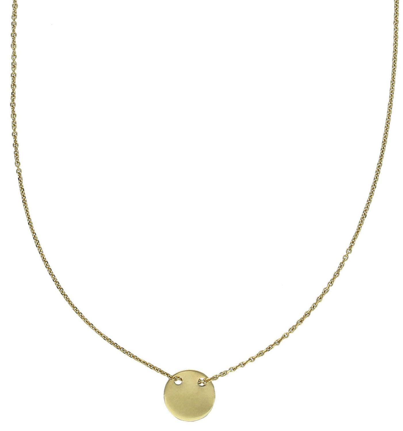 Złoty naszyjnik damski 333 celebrytka z płaskim kółeczkiem DIA-LAN-1682-333.jpg