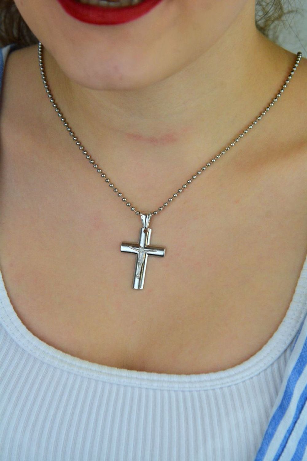 Łańcuszek stalowy pasujący do nieśmiertelnika - DIA-LAN-3891-STAL kuleczki.jpg