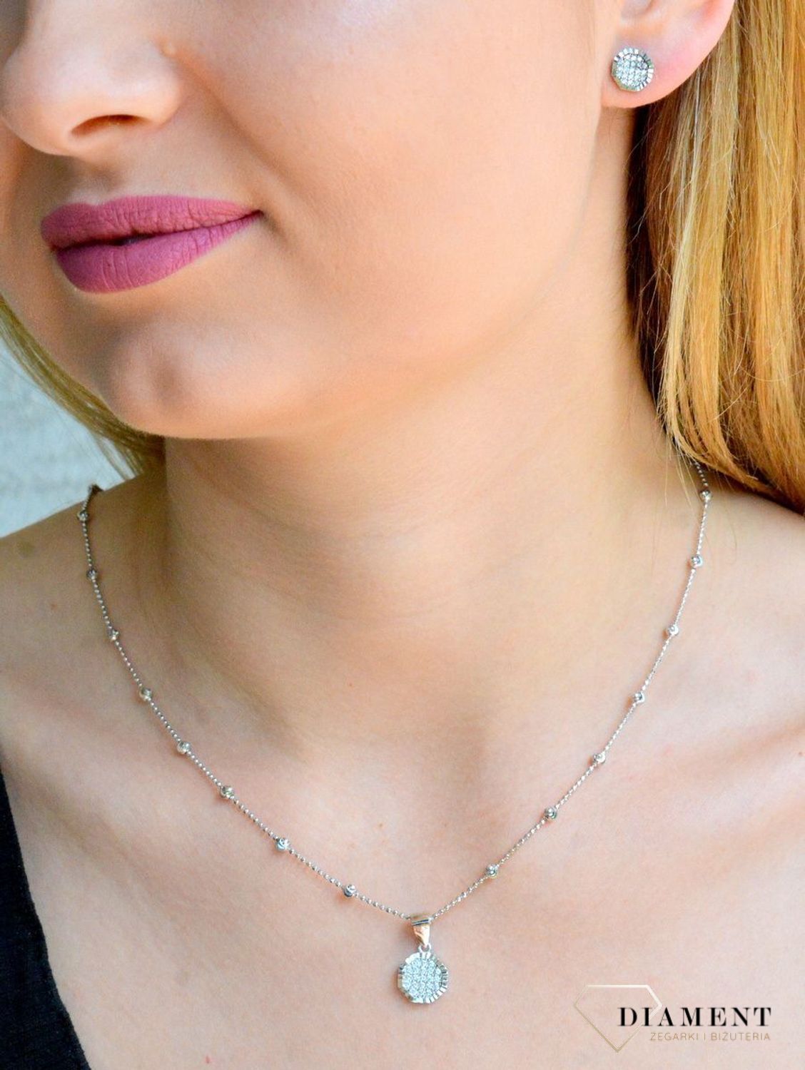 Srebrny łańcuszek 925 ozdobne kuleczki 0,6mm DIA-LAN-39STRD-925 (2).jpg