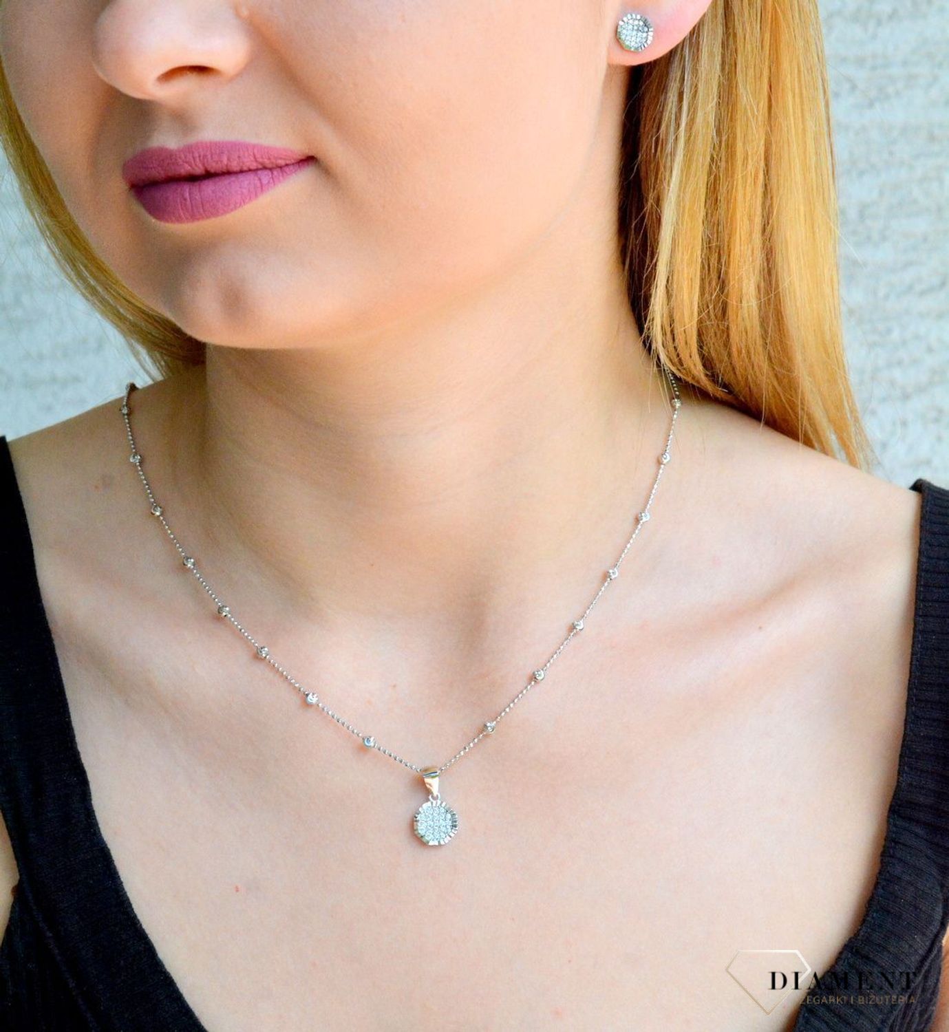 Srebrny łańcuszek 925 ozdobne kuleczki 0,6mm DIA-LAN-39STRD-925 (2).jpg