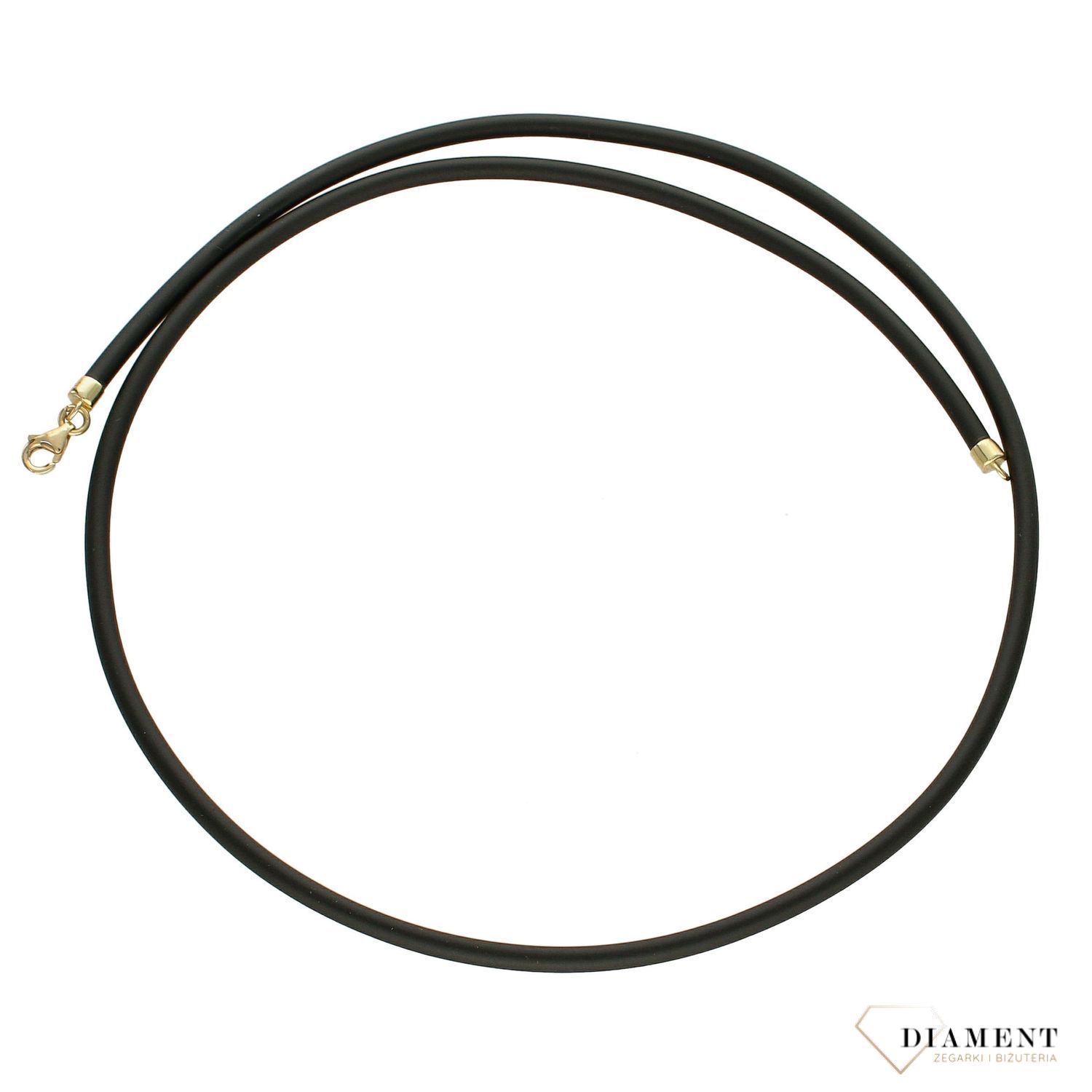 Naszyjnik kauczukowy gładki ze złotym zapięciem DIA-LAN-4193-585.jpg