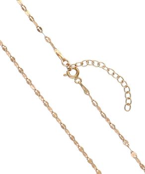 Łańcuszek srebrny 925 w kolorze różowego złota z delikatnych blaszek zapięcie.jpg