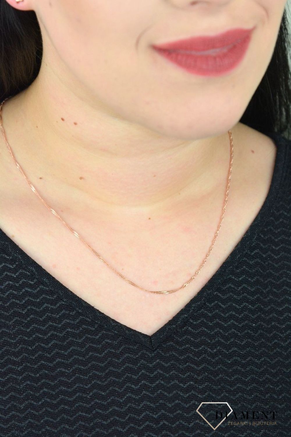 Łańcuszek srebrny 925 singapur 2mm w kolorze różowego złota DIA-LAN-4924-925.jpg