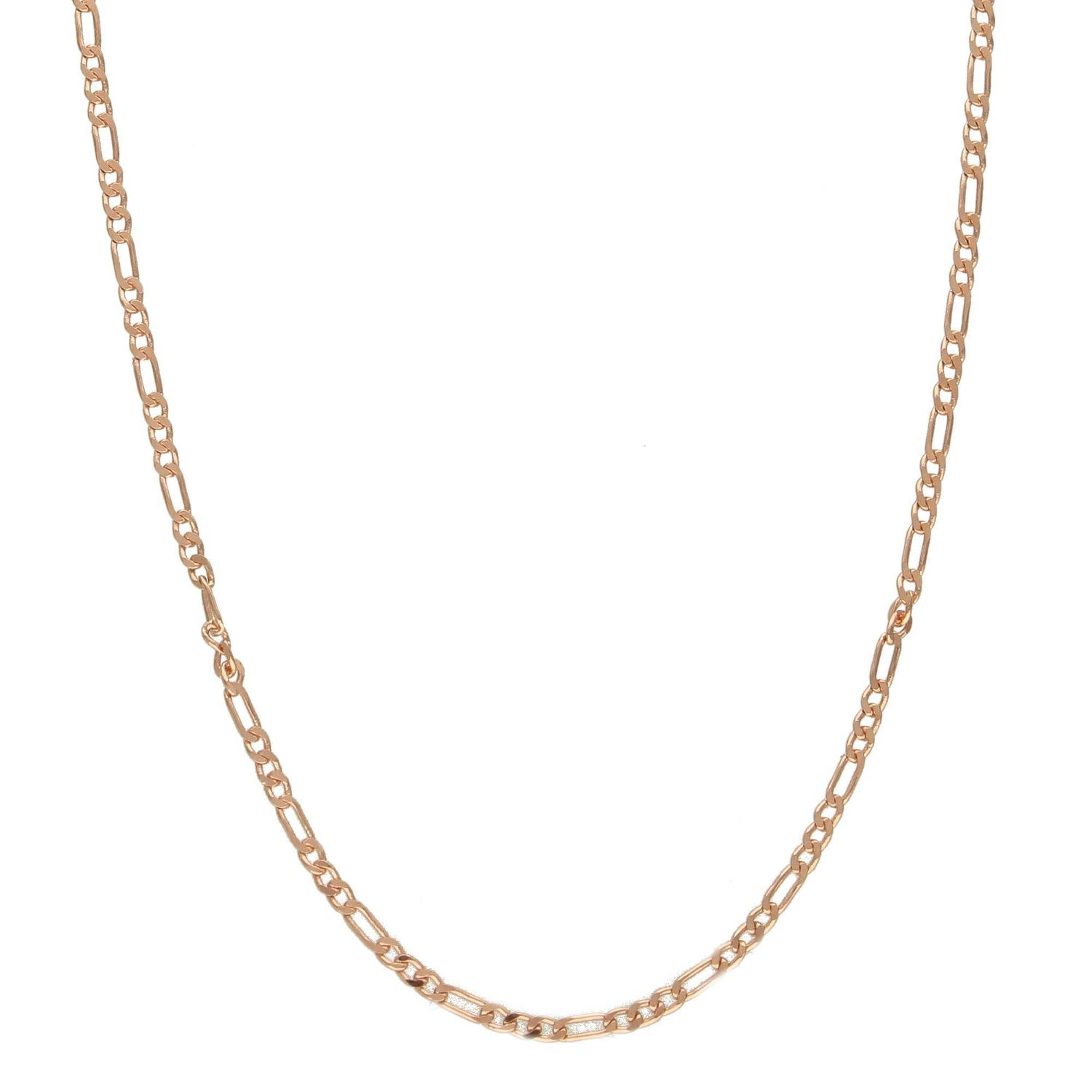 Łańcuszek figaro srebrny 925 w kolorze różowego złota 2 mm DIA-LAN-4927-925.jpg