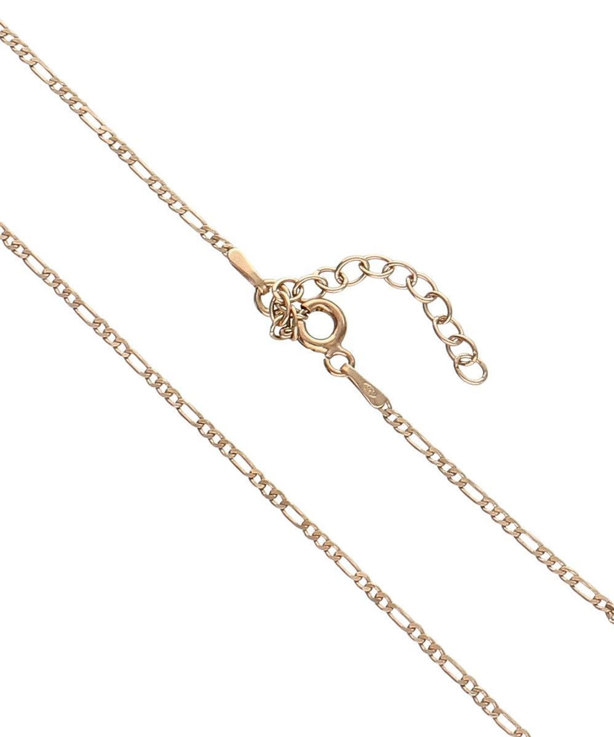 Łańcuszek figaro srebrny 925 w kolorze różowego złota 2 mm rose.jpg