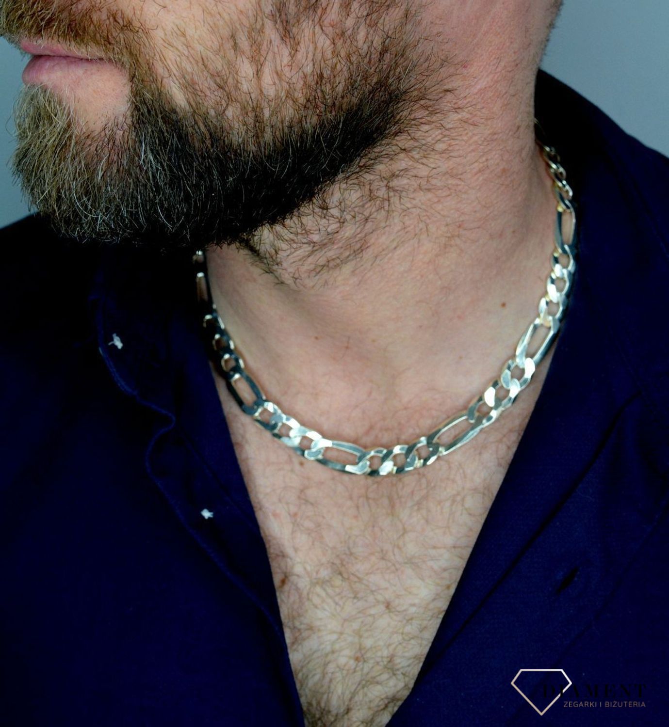 Srebrny łańcuszek 925 figaro męski gruby 11 mm DIA-LAN-5502-925.jpg