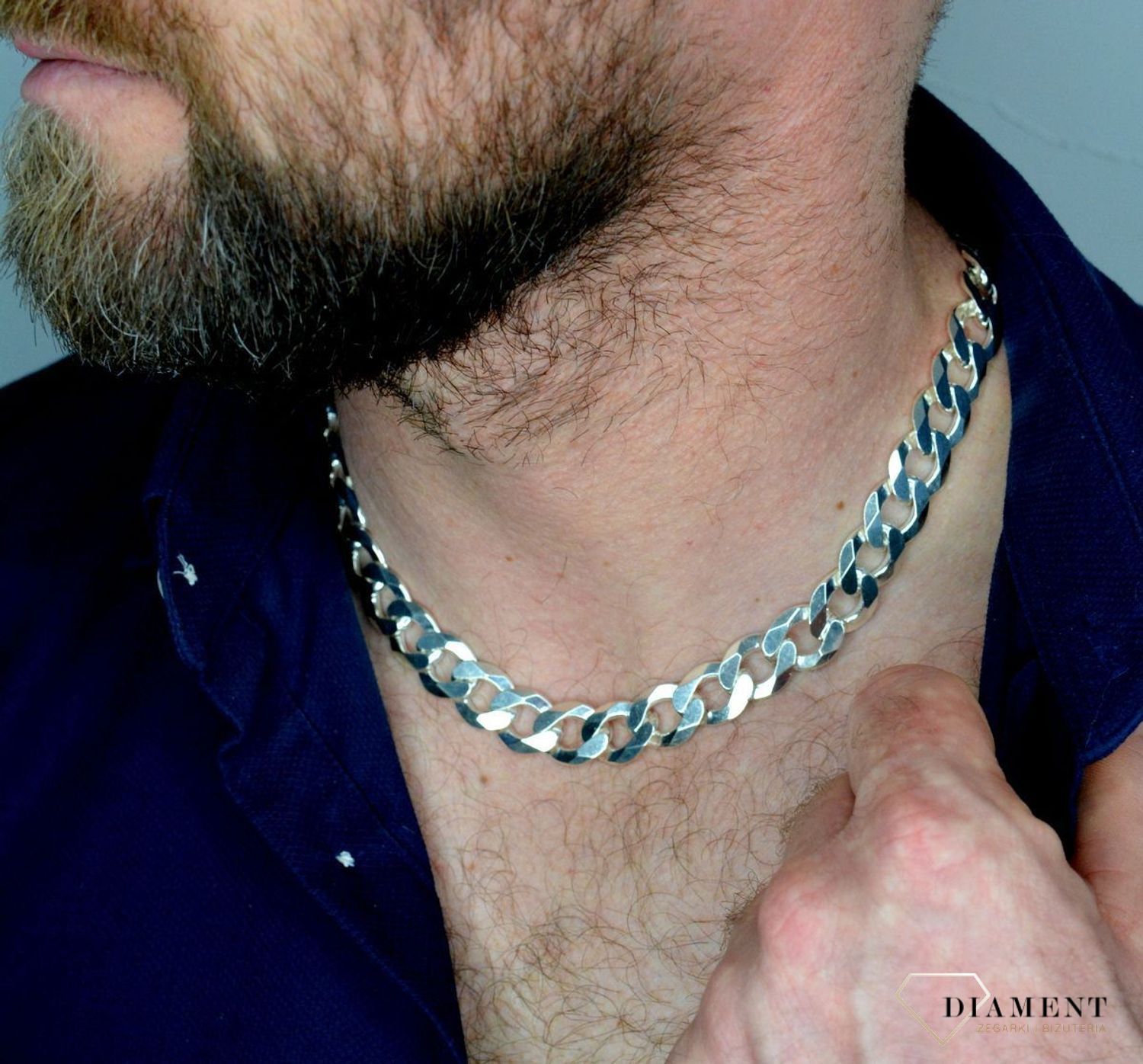 Srebrny łańcuszek 925 męski gruby pancerka 14mm DIA-LAN-5503-925.jpg