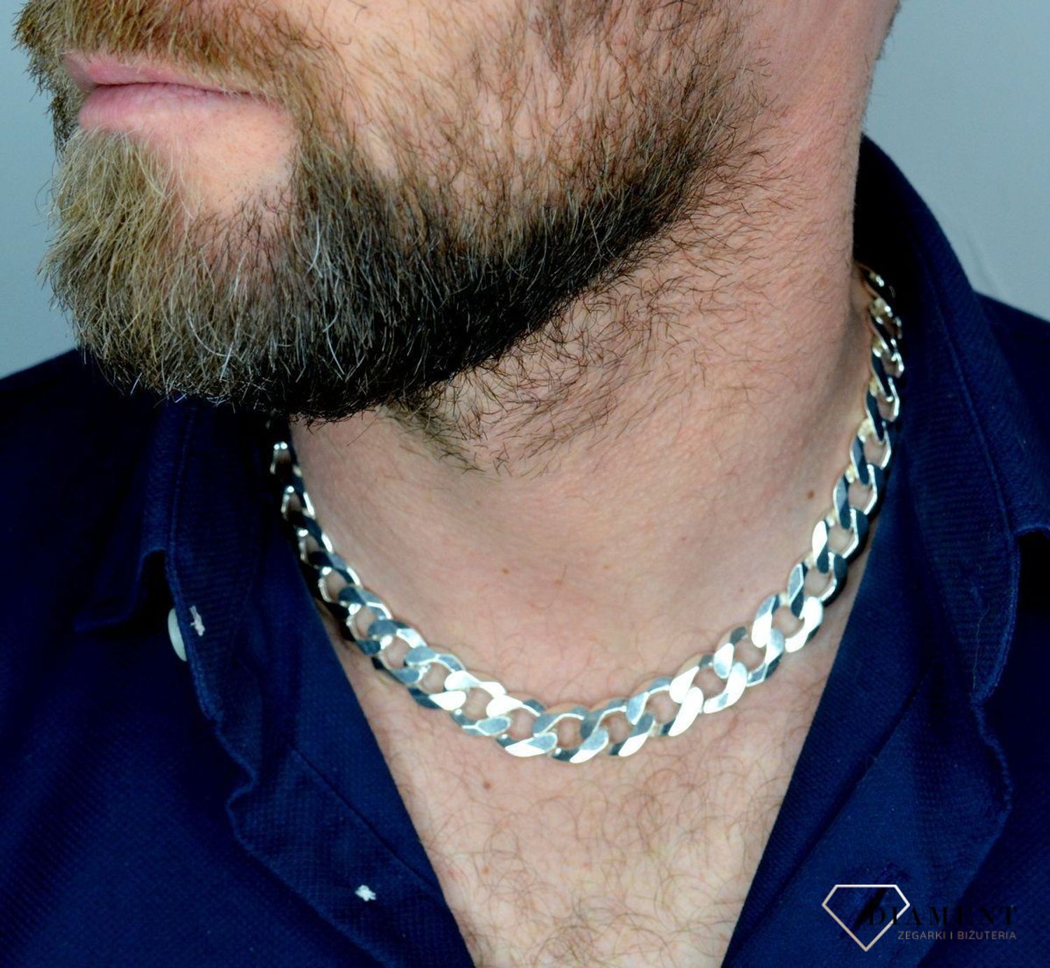 Srebrny łańcuszek 925 męski gruby pancerka 14mm DIA-LAN-5503-925.jpg