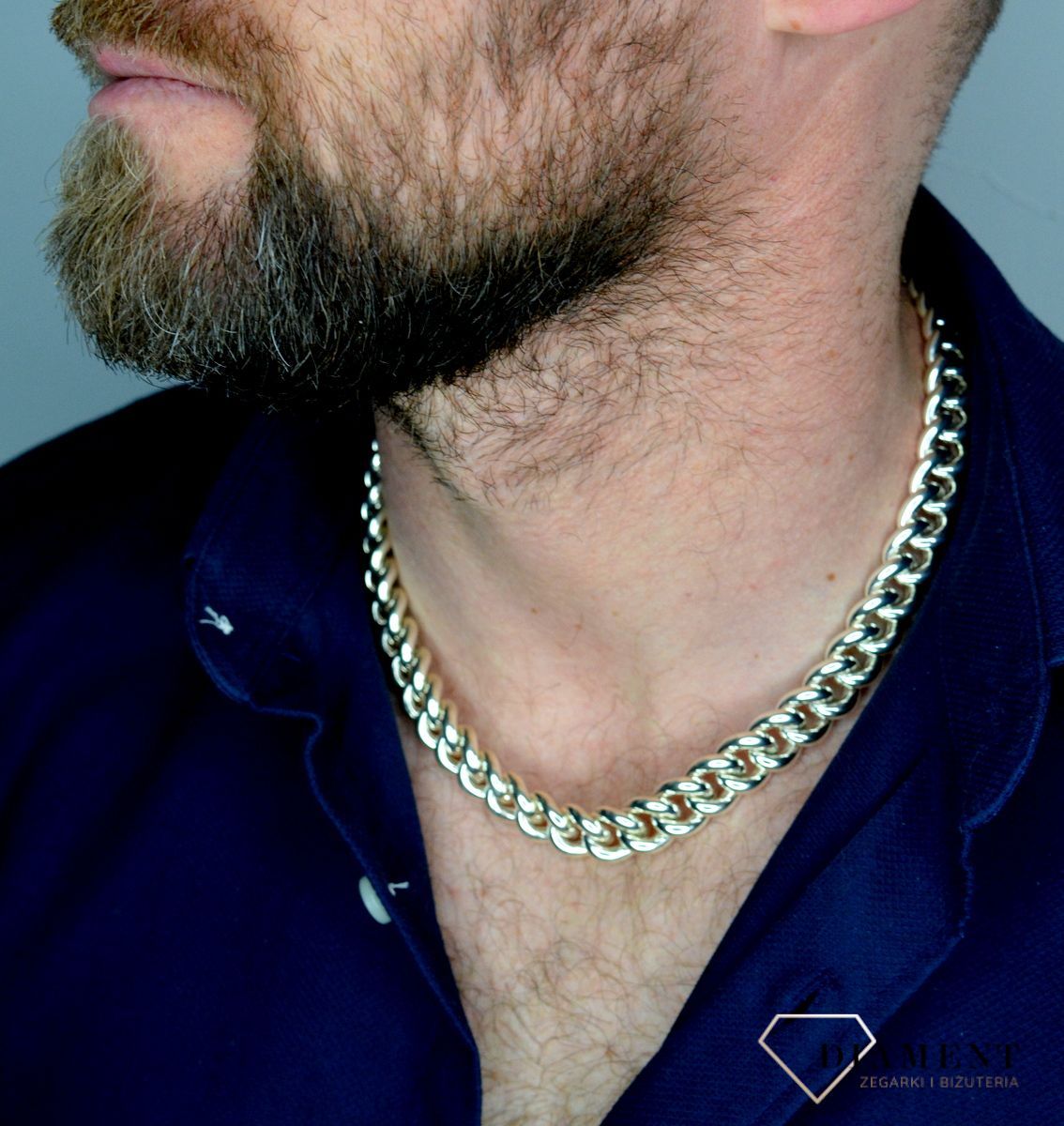 Srebrny łańcuszek 925 gruby męski pancerka 13 mm DIA-LAN-5504-925.jpg
