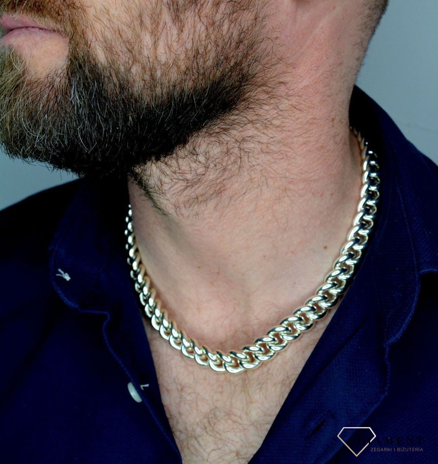 Srebrny łańcuszek 925 gruby męski pancerka 13 mm DIA-LAN-5504-925.jpg