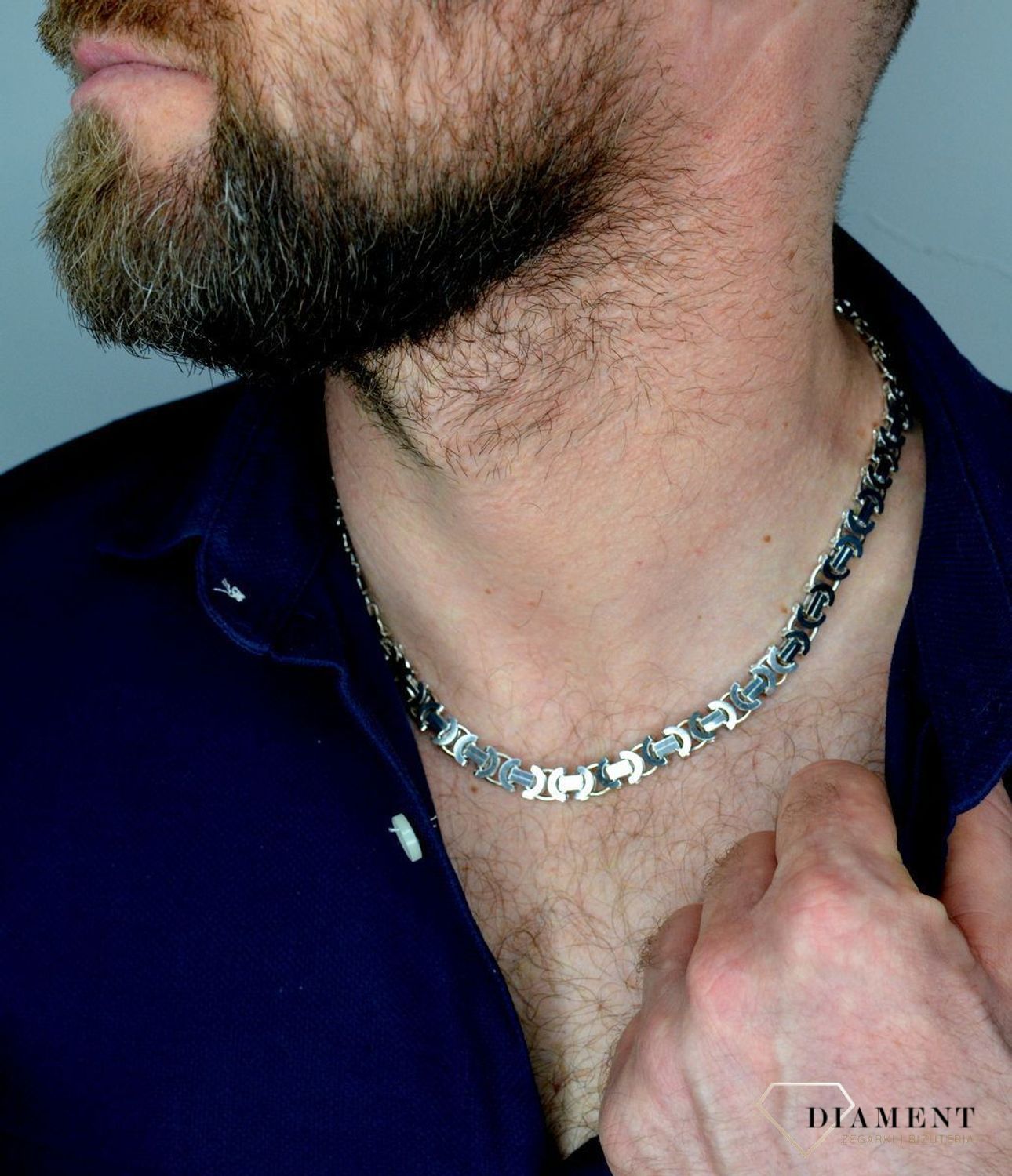 Srebrny łańcuszek 925 gruby męski splot królewski DIA-LAN-5507-925.jpg