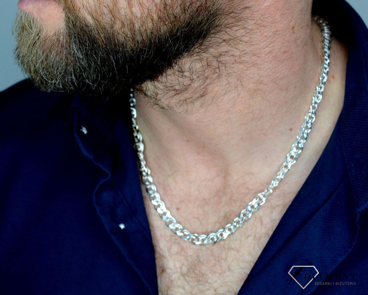 Srebrny łańcuszek dla mężczyzny 925 Mona lisa DIA-LAN-5511-925.jpg