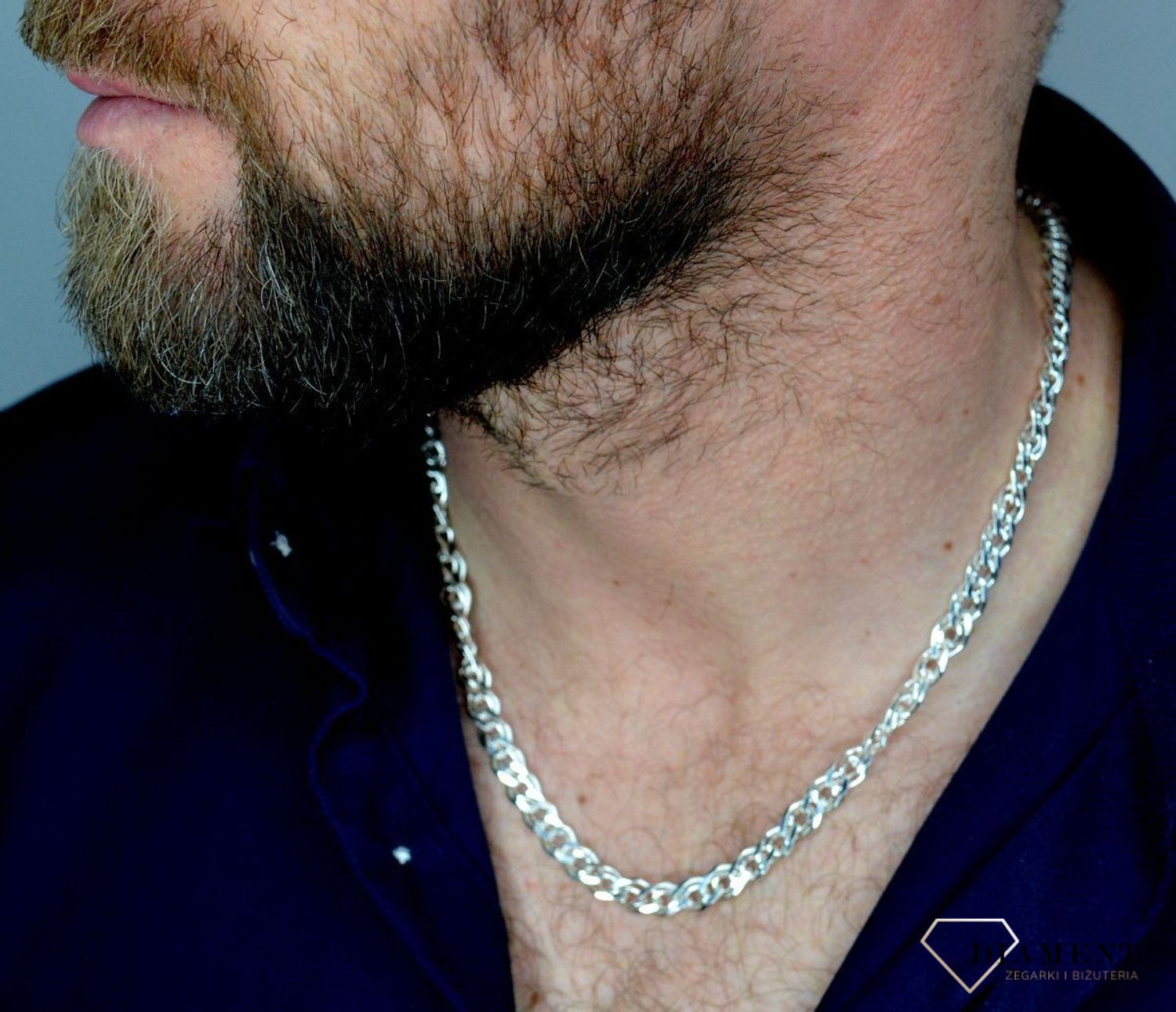 Srebrny łańcuszek dla mężczyzny 925 Mona lisa DIA-LAN-5511-925.jpg