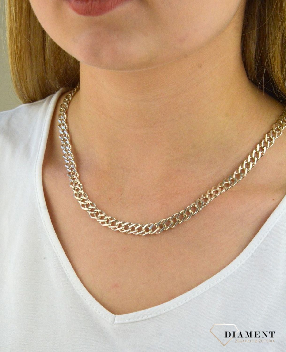 Srebrny łańcuszek męski 925 Mona lisa z wytłoczeniem DIA-LAN-5519-925.jpg