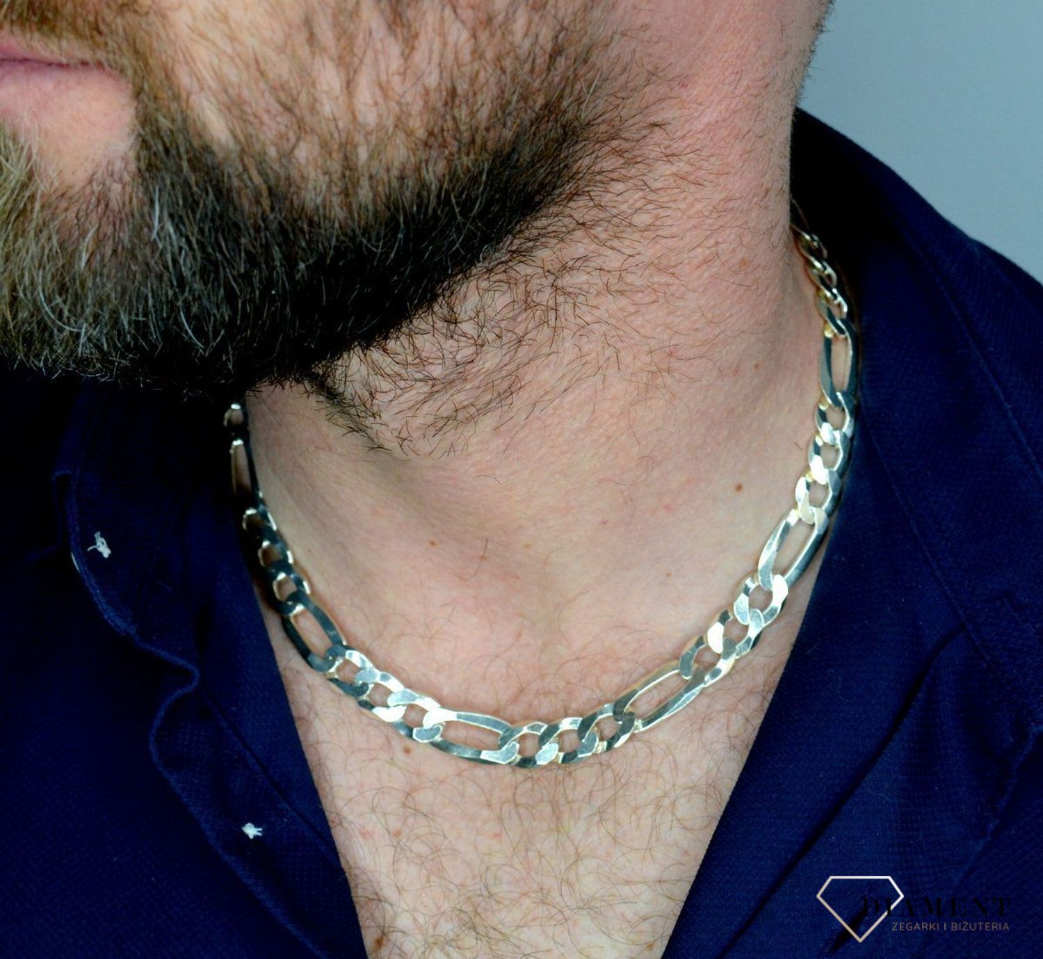 Srebrny łańcuszek 925 męski gruby figaro 10 mm DIA-LAN-5523-925.jpg