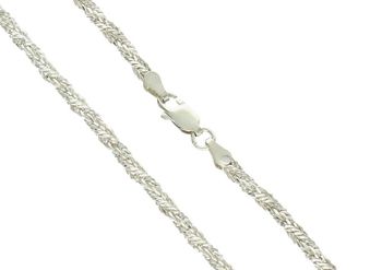 Elegancki łańcuszek damski ze srebra 925 o ozdobnym skręconym splocie, długość 58 cm, waga 16,92 g, zapięcie na karabińczyk. Stylowy i ponadczasowy dodatek.2.jpg
