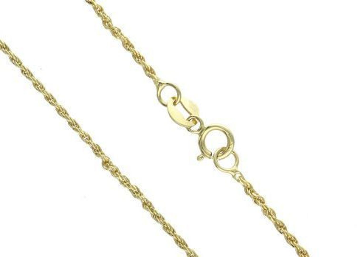 Elegancki srebrny pozłacany łańcuszek 925 DIA-LAN-7822-375, splot kordel 1,2 mm, zapięcie karabińczyk. Dostępny w długościach 46 cm i 48 cm, waga 2,30–2,60 g. Idealny do noszenia samodzielnie 1.jpg