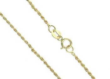 Elegancki srebrny pozłacany łańcuszek 925 DIA-LAN-7822-375, splot kordel 1,2 mm, zapięcie karabińczyk. Dostępny w długościach 46 cm i 48 cm, waga 2,30–2,60 g. Idealny do noszenia samodzielnie 2.jpg