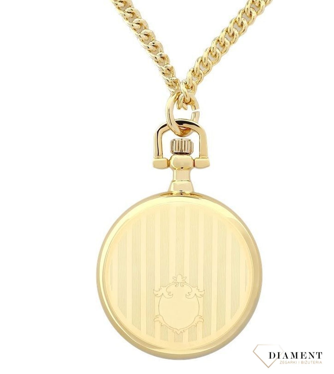 Zegarek kieszonkowy mały JVD Okrągły Złoty z cyframi arabskimi LK08 (1).jpg