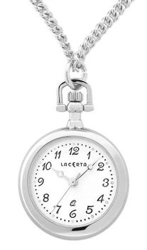 Zegarek kieszonkowy JVD Mały Okrągły Srebrny z cyframi arabskimi LK09 (2).jpg