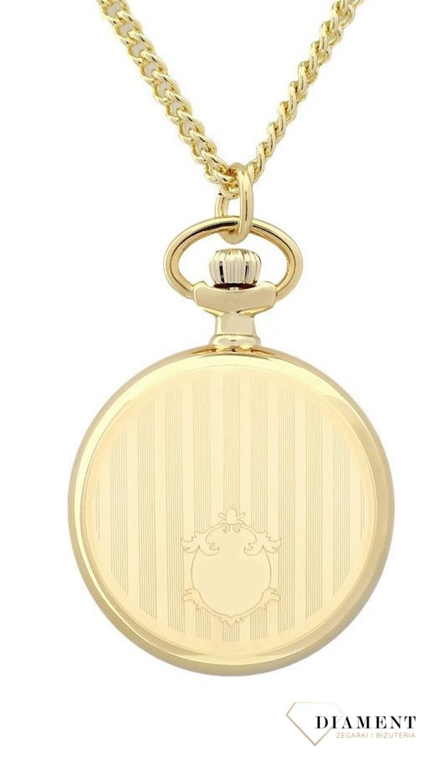 Zegarek kieszonkowy JVD Okrągły Złoty z cyframi arabskimi LK11 (1).jpg