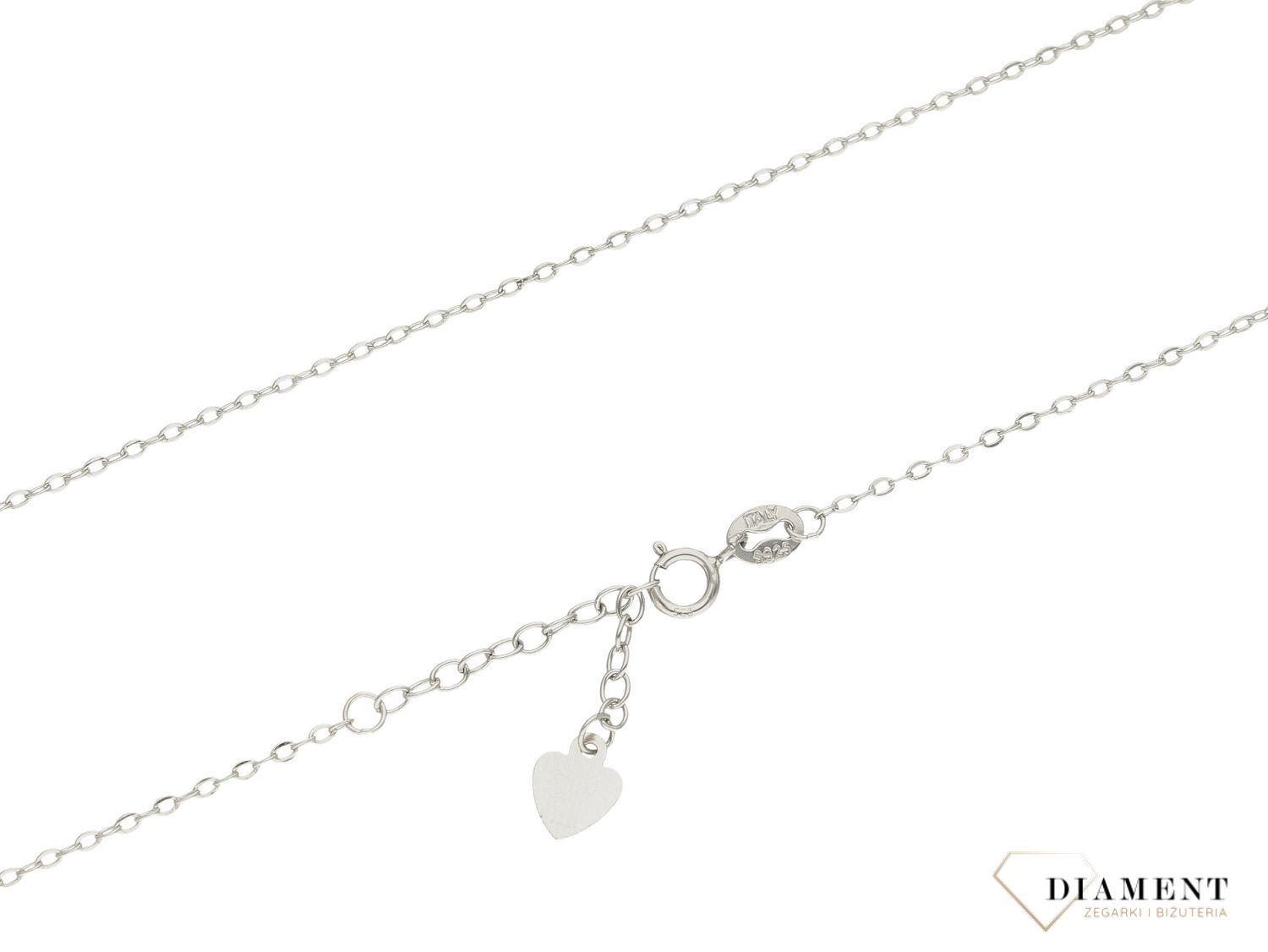 Naszyjnik srebrny o splocie ankier rodowany 40 cm DIA-Lancuszek-Rodowany-925. Uniwersalny splot łańcuszka. Krótki łańcuszek na komunie. Łańcuszki do zawieszek1.jpg