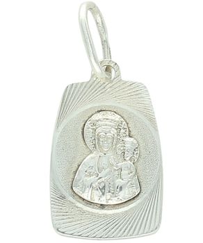 Srebrny medalik Matka Boska Częstochowska 925 – elegancka zawieszka religijna (2).jpg