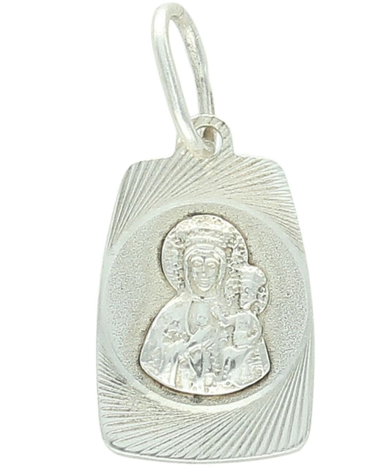 Srebrny medalik Matka Boska Częstochowska 925 – elegancka zawieszka religijna (2).jpg