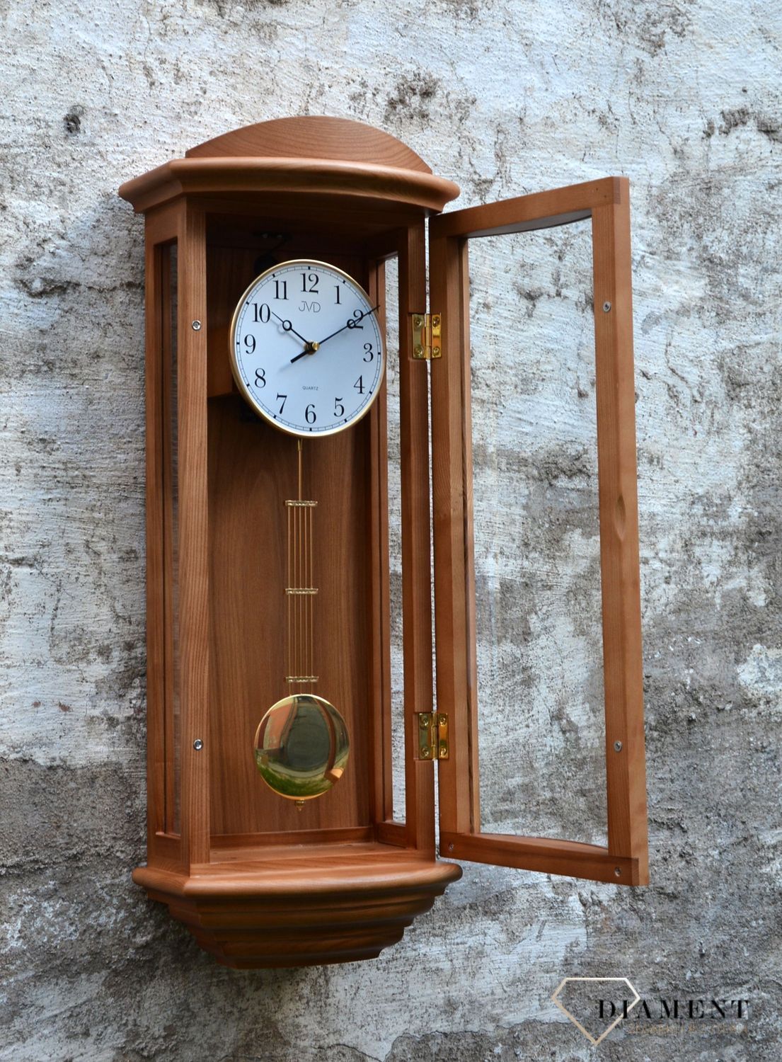 Zegar ścienny JVD drewniany wiszący kwarcowy N2220.11.jpg