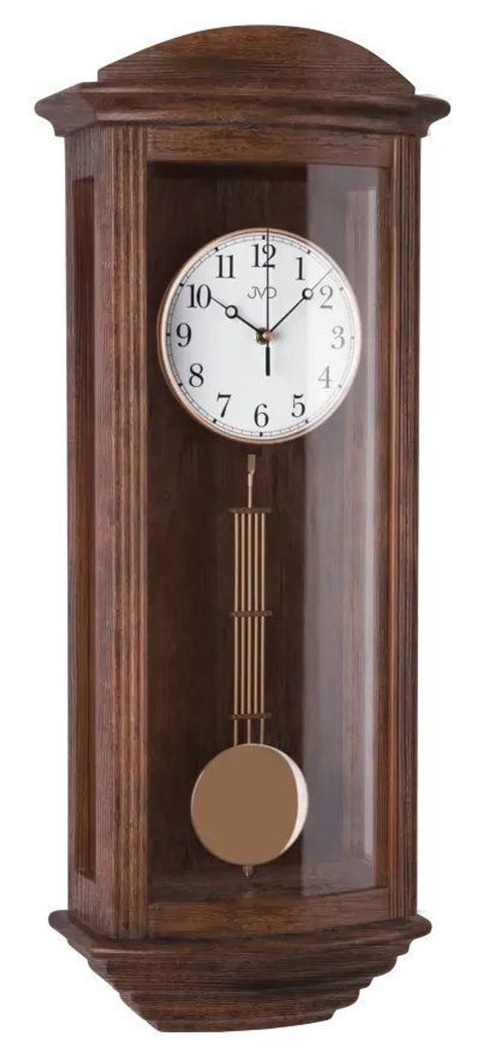 Zegar ścienny JVD  z wahadłem N2220.88 Drewniany. Zegar z kurantem. Zegar wiszący z wahadłem. Drewniany zegar ścienny. Zegar wygrywający melodie. Zegar ścienny ciemny. Zegar na prezent..jpg