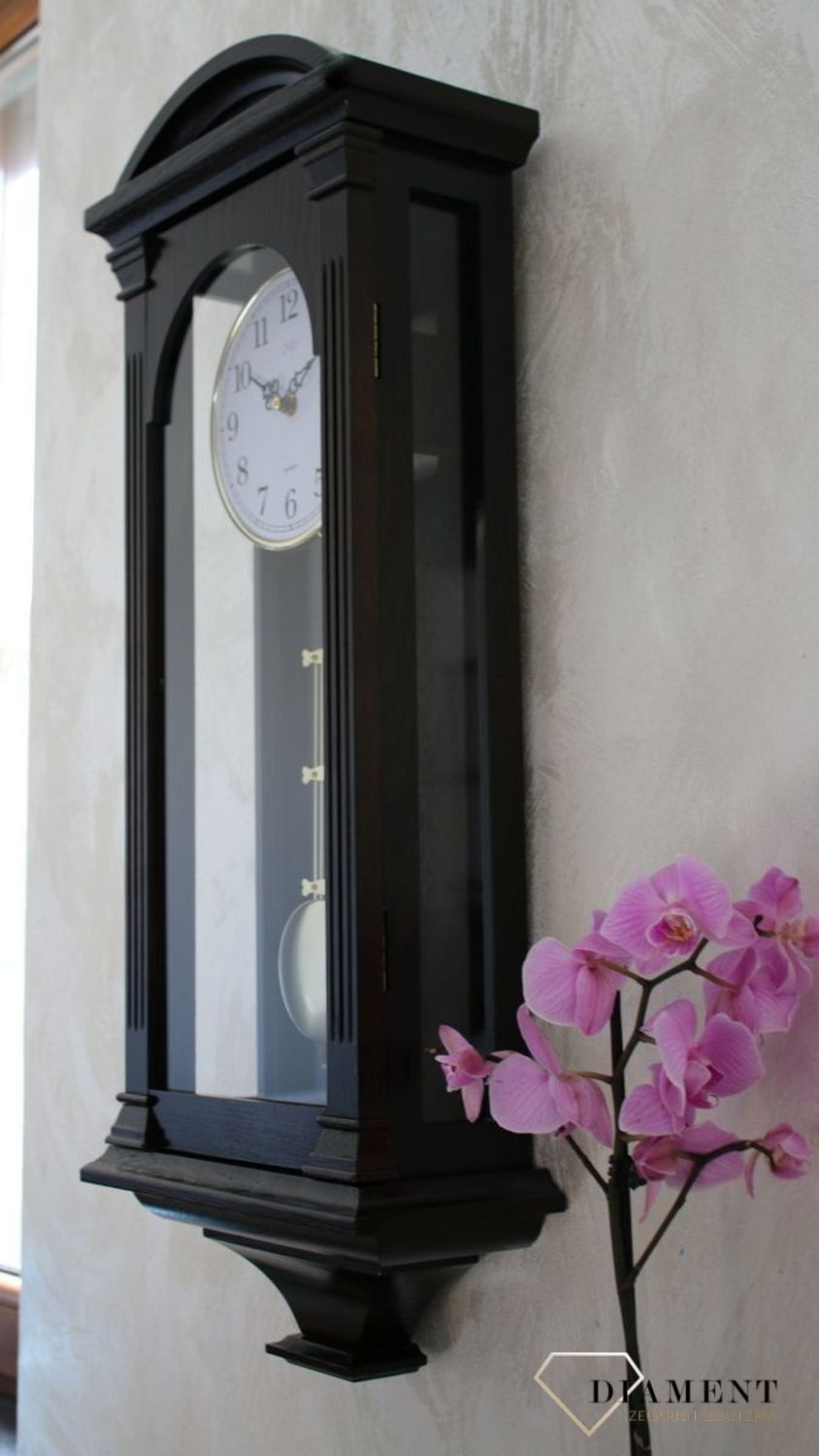 Zegar ścienny z wahadłem ' Drewniany zegar' JVD N9317.1 ✓Zegary ścienne✓Zegary szafkowe ✓ Zegary drewniane✓ wymarzony prezent✓ zegary na ścianę (2).JPG