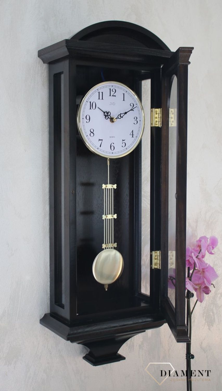 Zegar ścienny z wahadłem ' Drewniany zegar' JVD N9317.1 ✓Zegary ścienne✓Zegary szafkowe ✓ Zegary drewniane✓ wymarzony prezent✓ zegary na ścianę (2).JPG