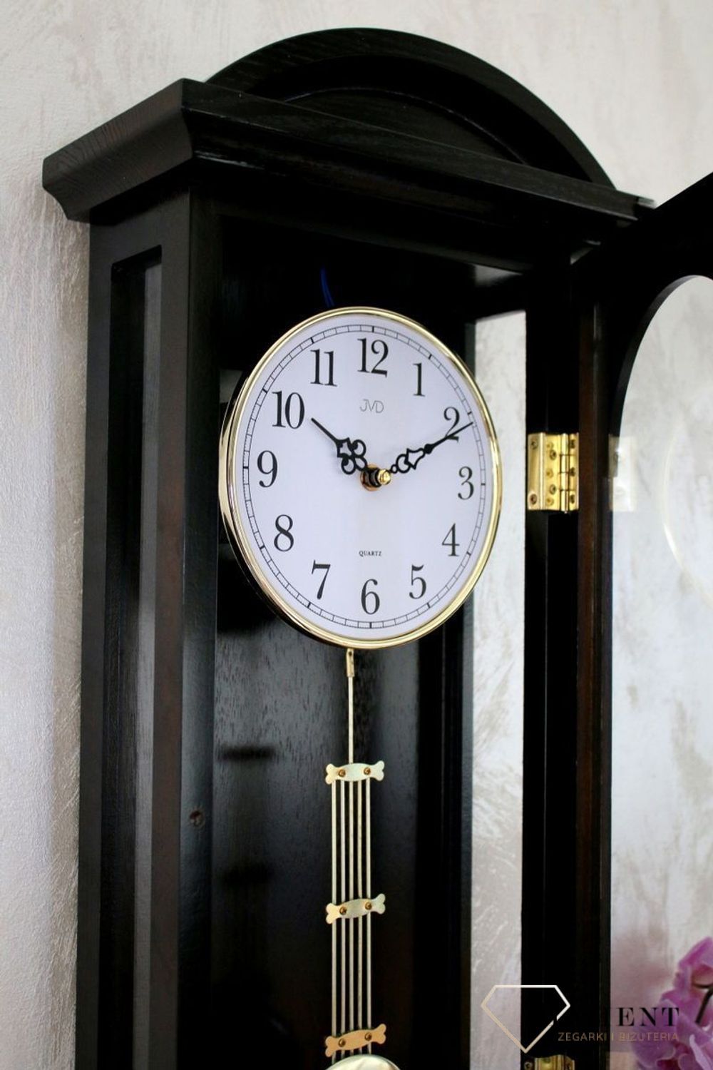 Zegar ścienny z wahadłem ' Drewniany zegar' JVD N9317.1 ✓Zegary ścienne✓Zegary szafkowe ✓ Zegary drewniane✓ wymarzony prezent✓ zegary na ścianę (2).JPG