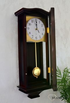 Zegar ścienny sterowany radiowo Drewniany zegar JVD NR2219.23. Zegary ścienne atomowe. Zegar atomowy. Zegar drewniany z wahadłem.  (1).JPG