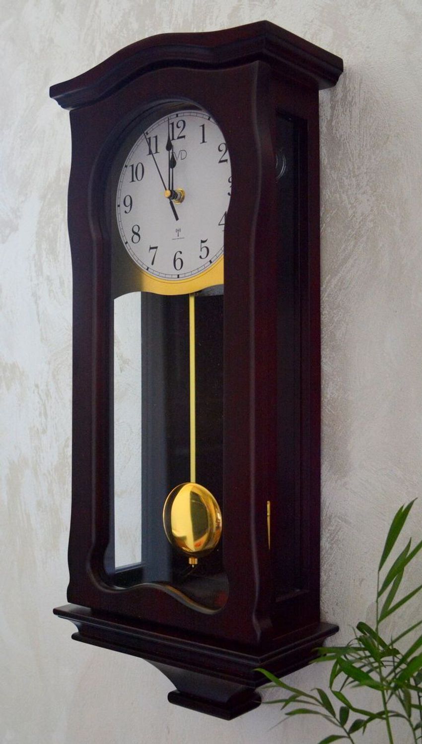 Zegar ścienny sterowany radiowo Drewniany zegar JVD NR2219.23.  Zegar atomowy drewniany.jpg