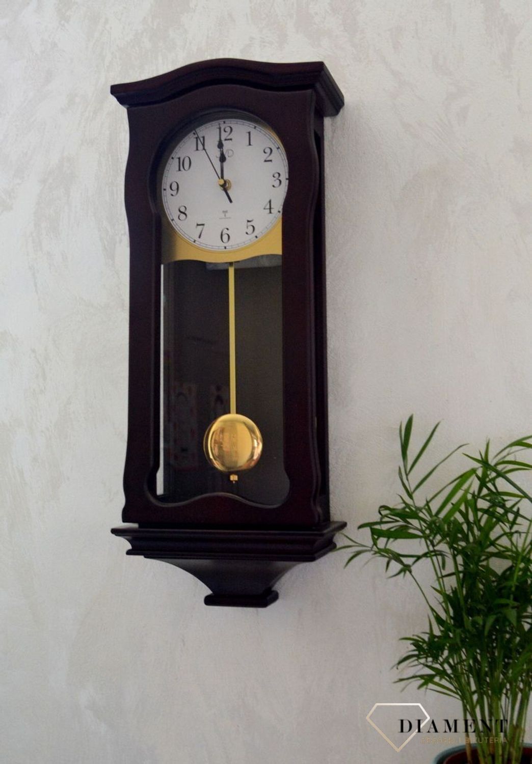 Zegar ścienny sterowany radiowo Drewniany zegar JVD NR2219.23.  Zegar atomowy drewniany.jpg