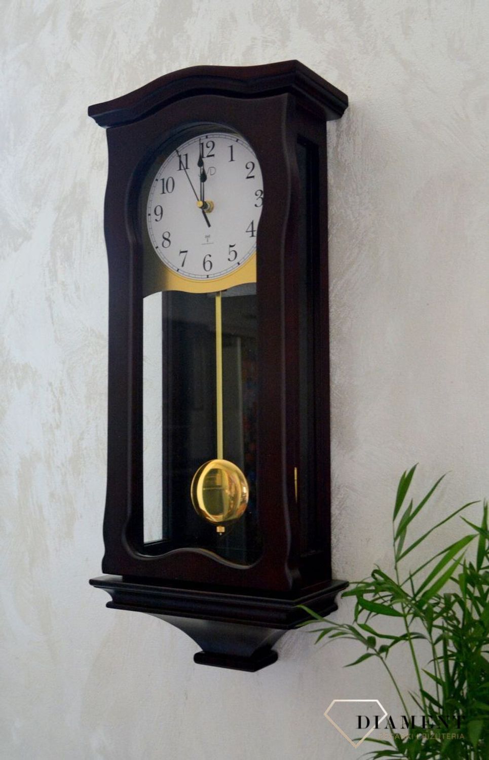 Zegar ścienny sterowany radiowo Drewniany zegar JVD NR2219.23.  Zegar atomowy drewniany.jpg