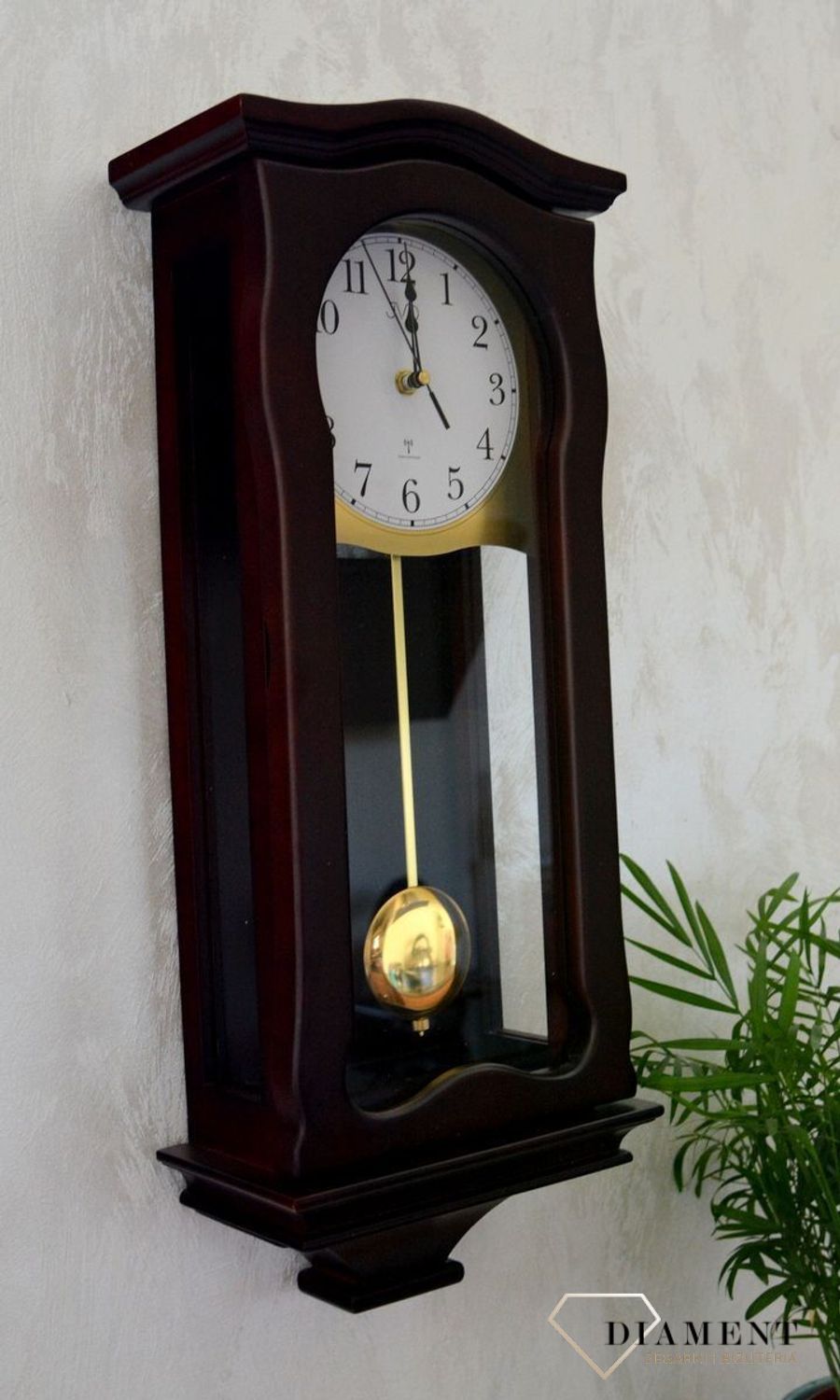 Zegar ścienny sterowany radiowo Drewniany zegar JVD NR2219.23.  Zegar atomowy drewniany.jpg