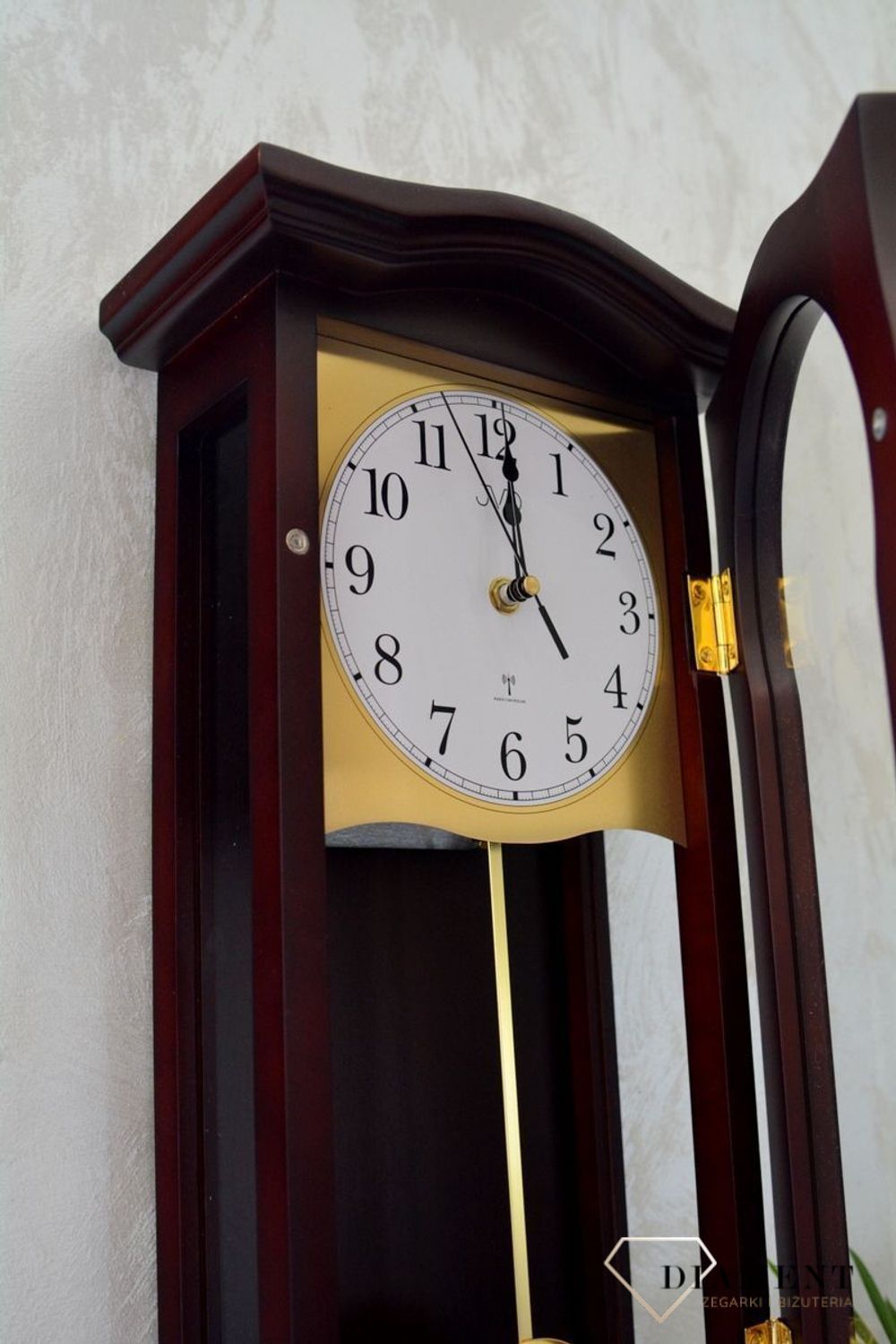 Zegar ścienny sterowany radiowo Drewniany zegar JVD NR2219.23.  Zegar atomowy drewniany.jpg