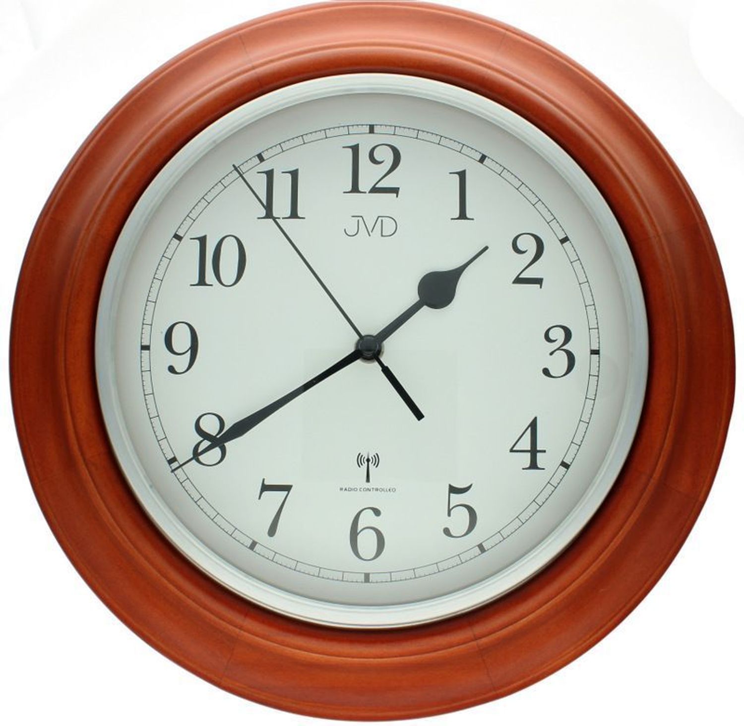 Zegar sterowany radiowo drewniany JVD NR27043.23 Radio Controlled.jpg